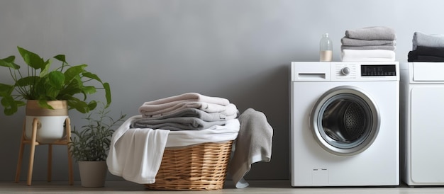 L'idée est d'avoir une machine à laver blanche dans un appartement avec un intérieur clair A l'intérieur de la machine