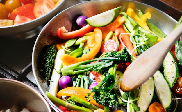 Idée De Recette De Photographie De Légumes Mélangés Sautés