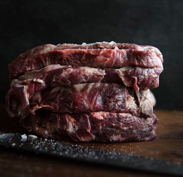 Idée de recette de photographie de steak de boeuf