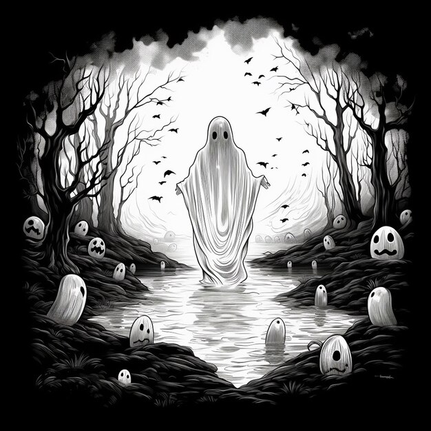 Idées de citrouille d'Halloween bellewaerde Halloween femme effrayante fantôme fantôme 2 décoration fantôme