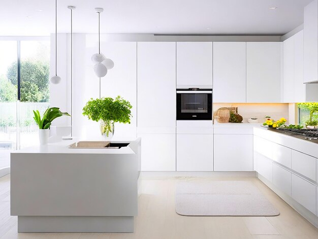 Idées de conception de cuisine blanche Décoration de cuisines blanches
