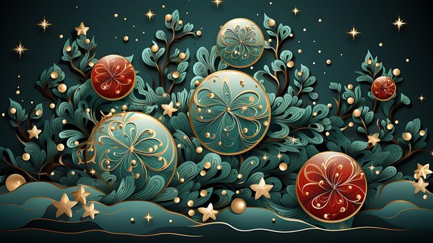 Idées de décoration de Noël festive pour une illustration vectorielle de Merry Holiday Season