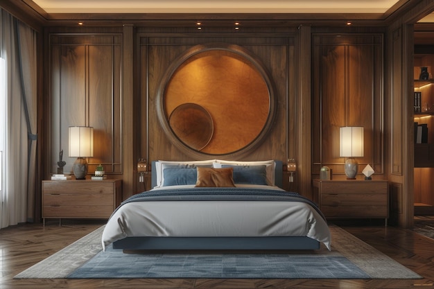 Des idées d'inspiration d'intérieur de décoration de chambre minimaliste moderne