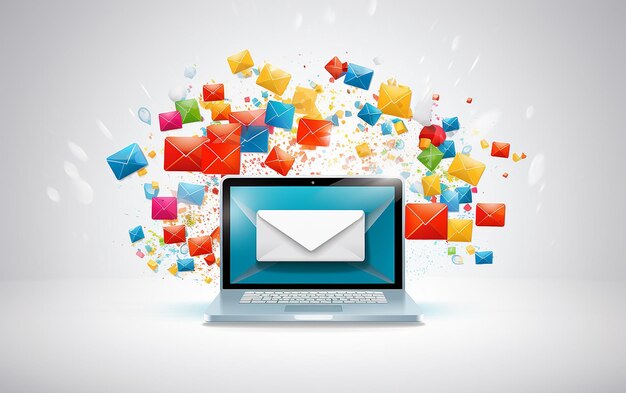 Photo des idées de marketing et d'affaires par courrier électronique ou lettre d'information