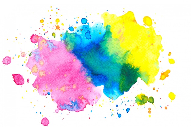 idées de peinture aquarelle colorée avec fond de nuances colorées