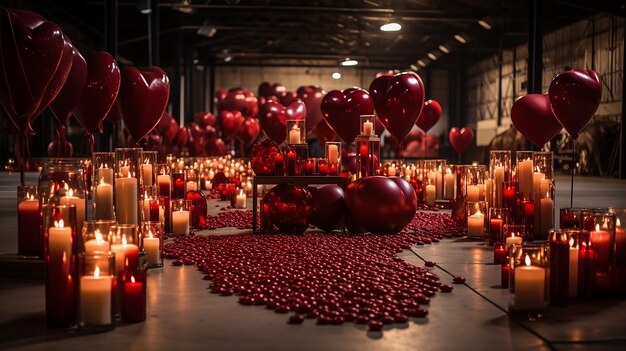 Photo idées romantiques pour une fête de la saint-valentin