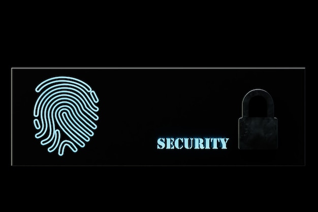 identification personnelle des technologies modernes. données biométriques empreintes digitales et inscription de verrouillage sécurisées