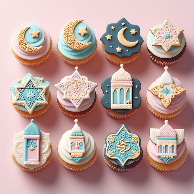 De l'Iftar à l'Eid Delicious Ramadan traite avec des cupcakes et des biscuits