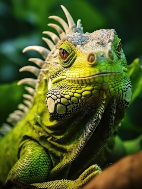 L'iguane dans son habitat naturel Photographie de la faune générative par l'IA