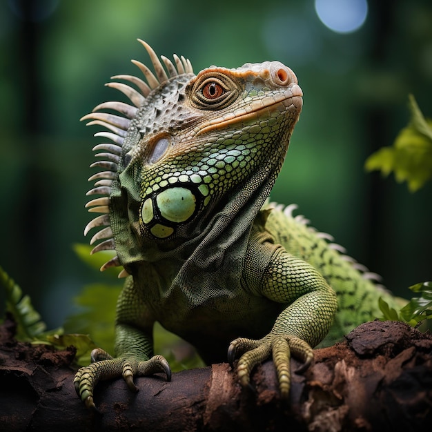 L'iguane dans son habitat naturel Photographie de la faune générative par l'IA