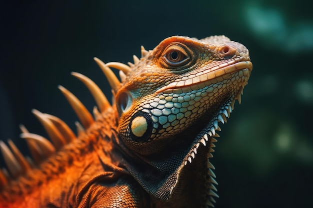 Iguane vert Iguane également connu sous le nom d'iguane commun ou d'iguane américain