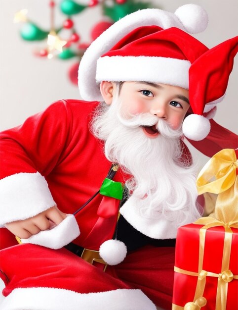 Photo il est mignon, le père noël.