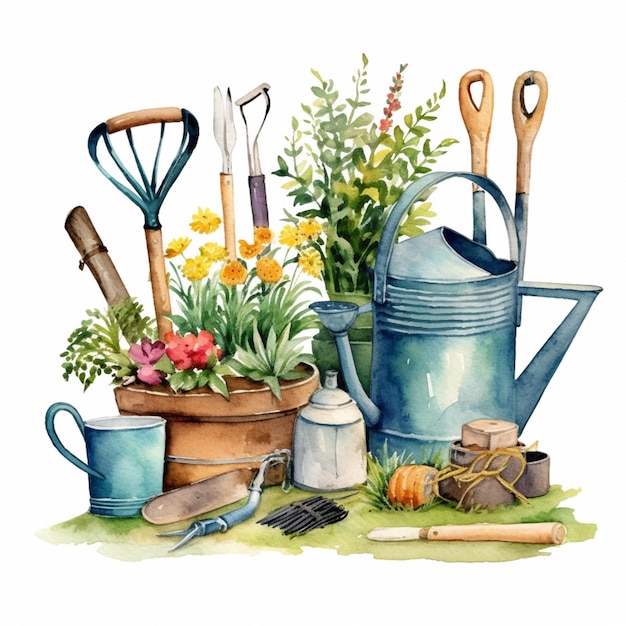 Il existe de nombreux types d'outils de jardinage et de fleurs génératives.
