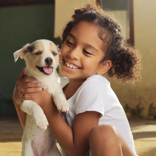 Il s'agit d'un chien Crianca cachorro.