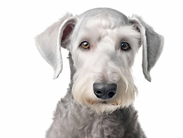 Il s'agit d'un chien de race Bedlington Terrier.