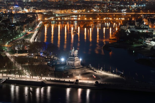 Photo il s'agit de deutsches eck koblenz.