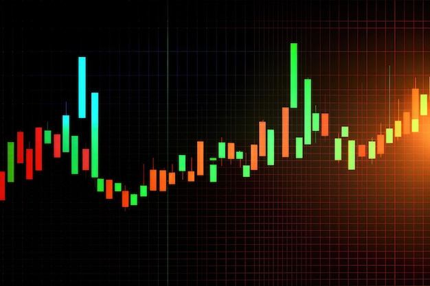 Il s'agit d'un graphique boursier ou de forex et d'un graphique à chandelles adapté aux investissements financiers.