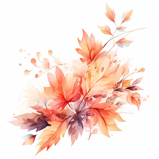 Il y a une aquarelle d'un bouquet de fleurs générative ai