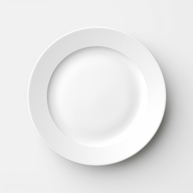 Photo il y a une assiette blanche avec une fourchette et un couteau dessus, ia générative