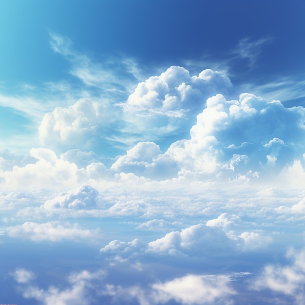 il y a un avion qui vole dans le ciel avec des nuages au dessus de l'IA générative