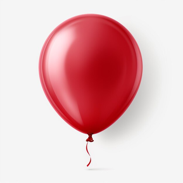 Photo il y a un ballon rouge avec un ruban rouge dessus.