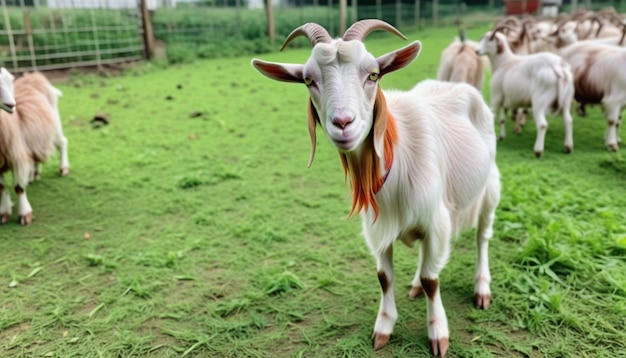 Il y a beaucoup de chèvres à la ferme.