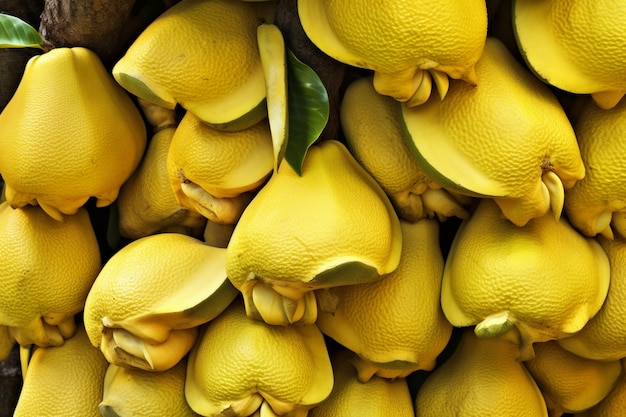 Il y a beaucoup de citrons qui sont exposés dans un marché génératif ai