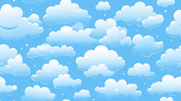 il y a beaucoup de nuages qui sont ensemble dans le ciel IA générative