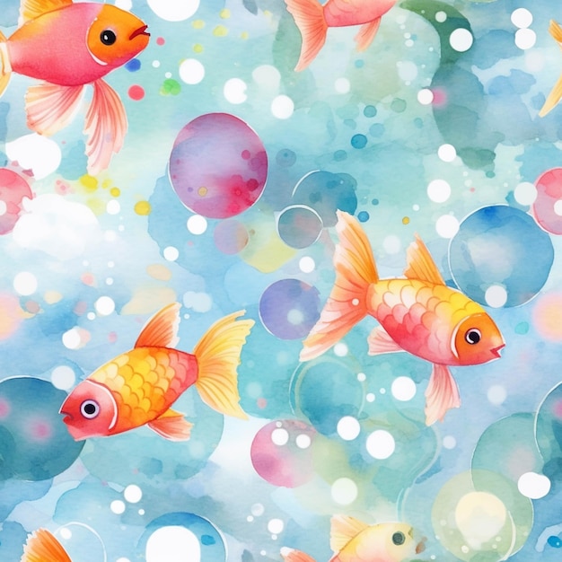 Il y a beaucoup de poissons de différentes couleurs qui nagent dans l'eau.