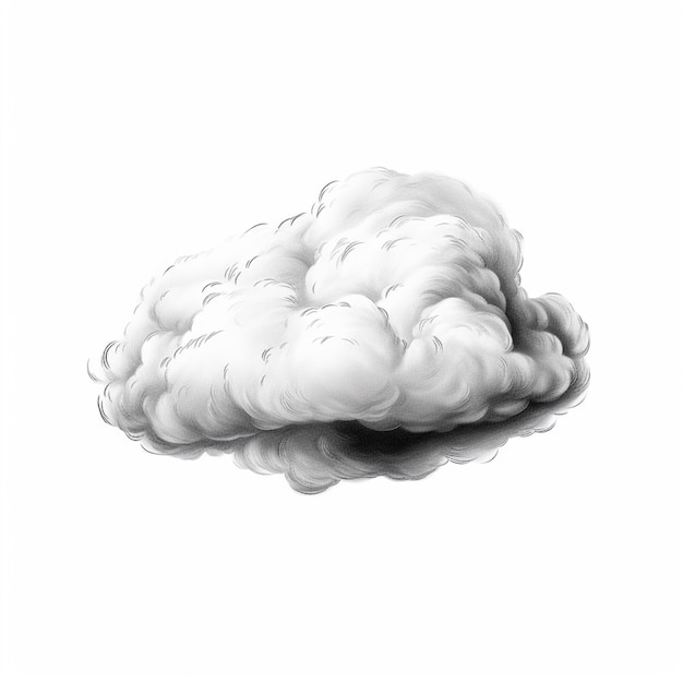 il y a un dessin d'un nuage qui flotte dans l'air ai génératif