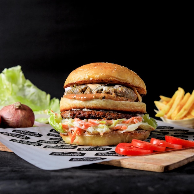 Il y a des hamburgers.