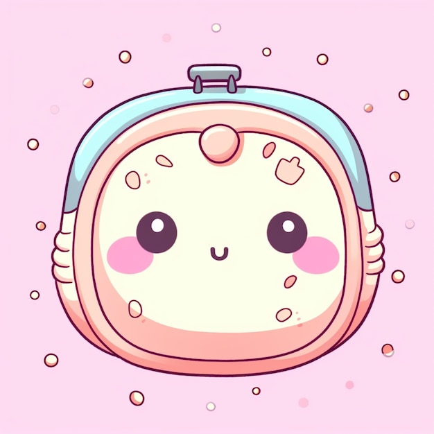 Photo il y a une horloge de dessin animé avec un visage dessus ia générative