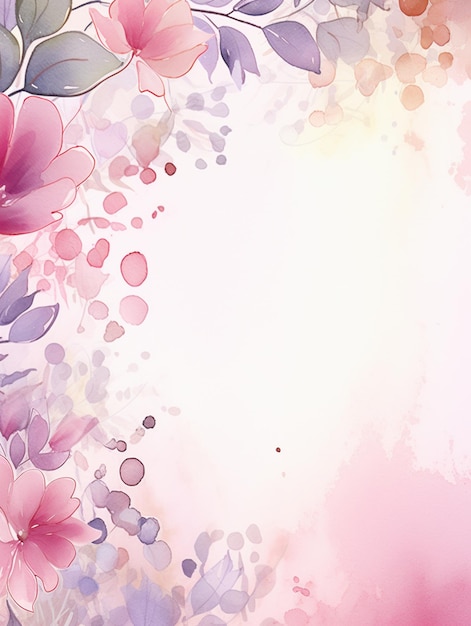 il y a une image d'un fond floral avec une fleur rose et violette ai générative