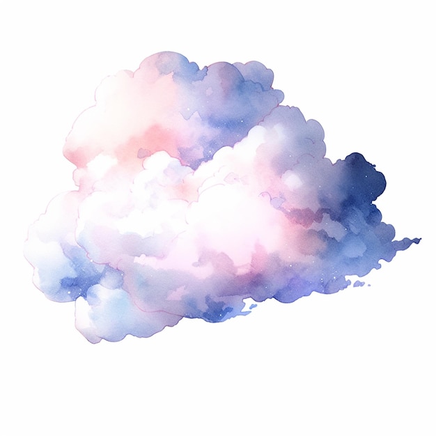 Il y a une image d'un nuage avec un avion volant dans le ciel.