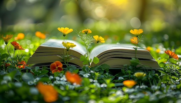 Il y a un livre dans la forêt.