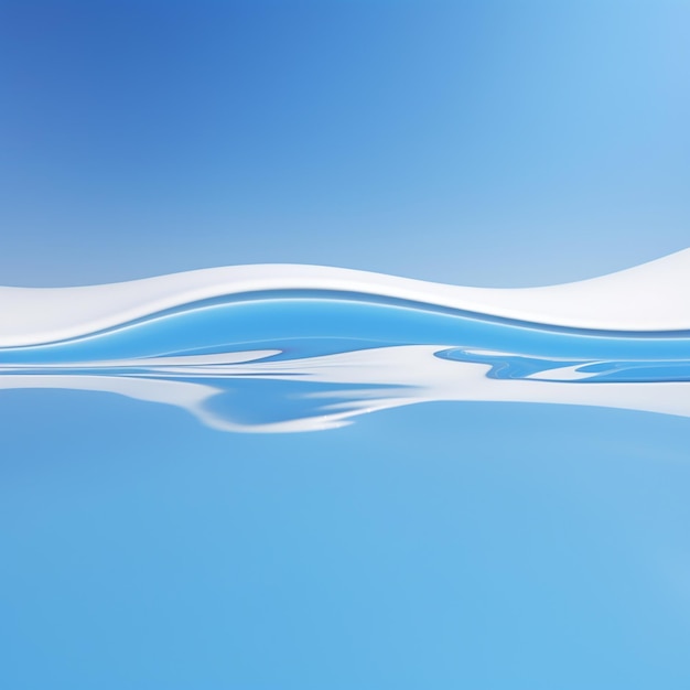 il y a un motif de vagues bleues et blanches sur l'IA génératrice d'eau