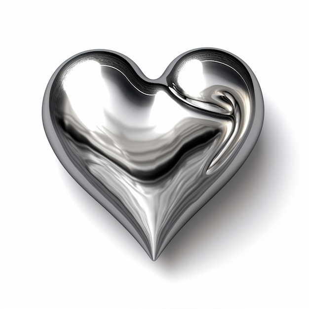 il y a un objet en forme de cœur avec un design incurvé dessus IA générative