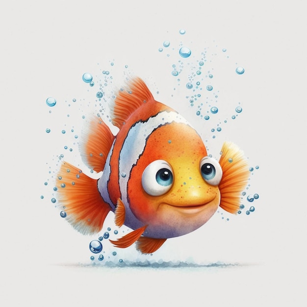 Il y a un poisson qui nage dans l'eau ai générative