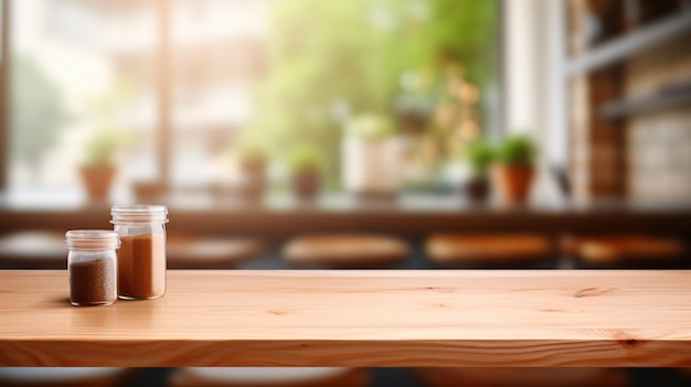 Il y a un pot de café sur une table dans un restaurant.