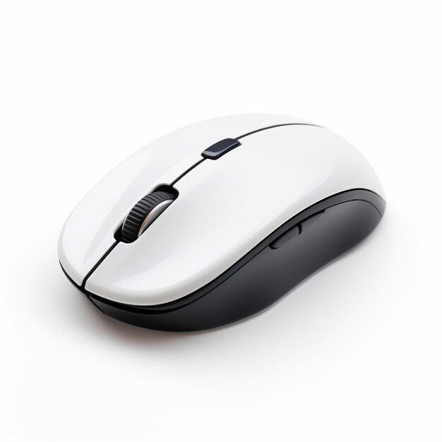 Il y a une souris blanche qui est assise sur une surface blanche générative ai