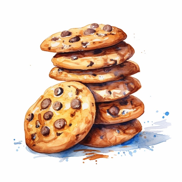 Il y a un tas de cookies qui sont empilés ensemble générative ai