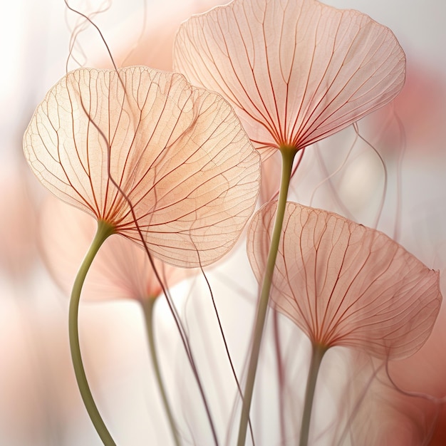 Photo il y a trois fleurs roses qui sont dans un vase génératif ai