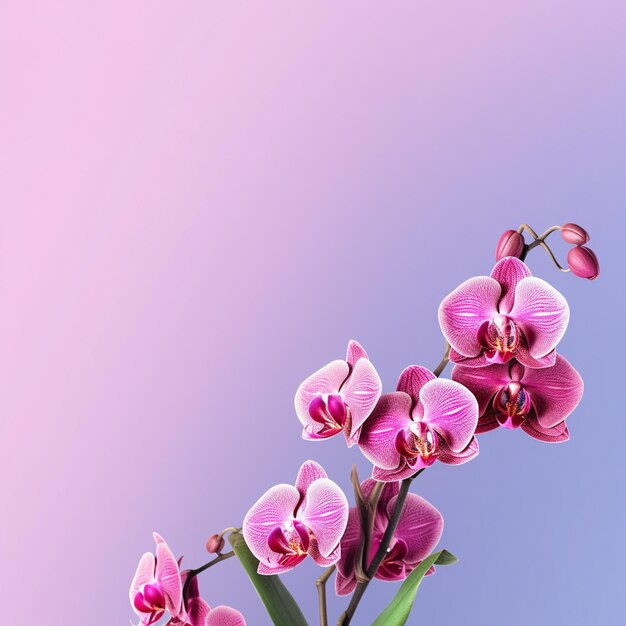 il y a un vase avec des fleurs roses sur une table ai générative