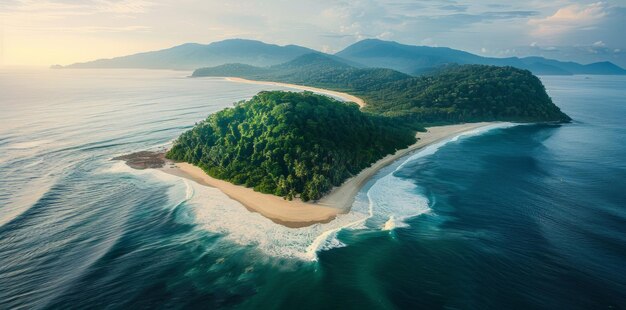 Une île au milieu de l'océan