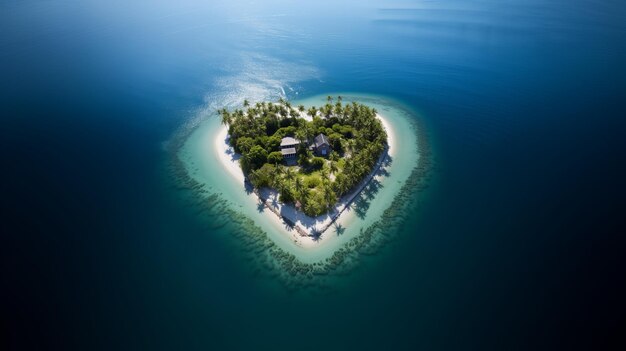 L'île du cœur L'île tropicale Des vacances parfaites L'amour dans l'océan