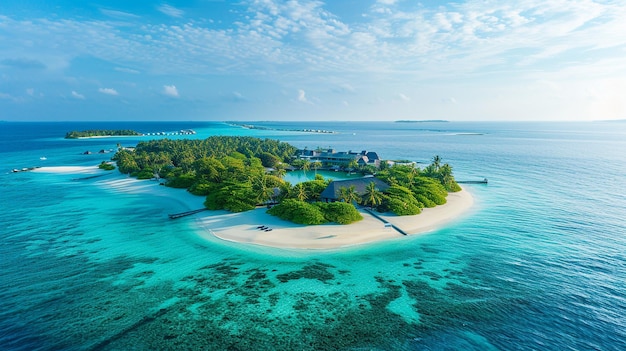 l'île est située aux Maldives