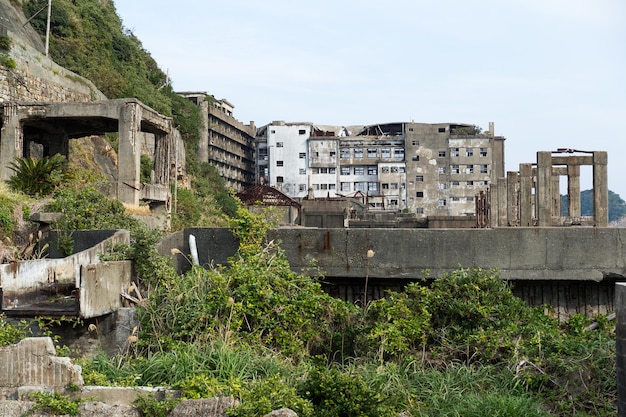 L'île de Hashima dans la ville de Nagasaki au Japon