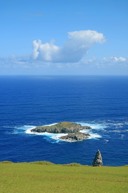 L'île de Motu Nui et la plus petite île de Motu Iti