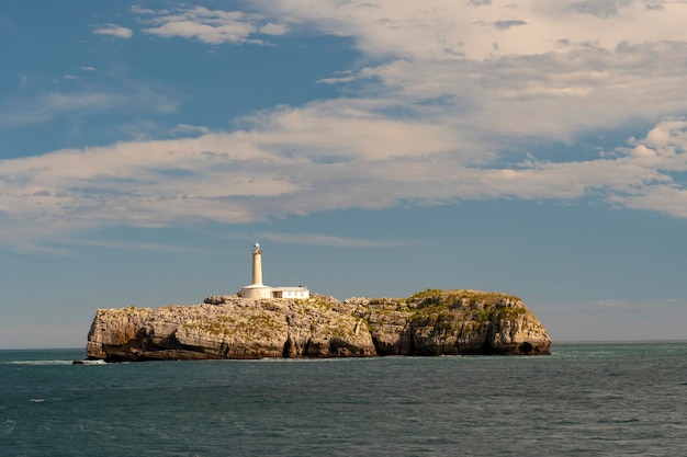 Ile De Mouro Dans La Baie De Santander