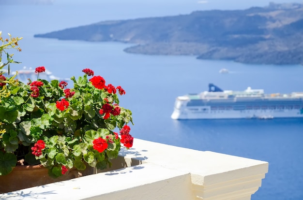 L'île pittoresque de Santorin en Grèce